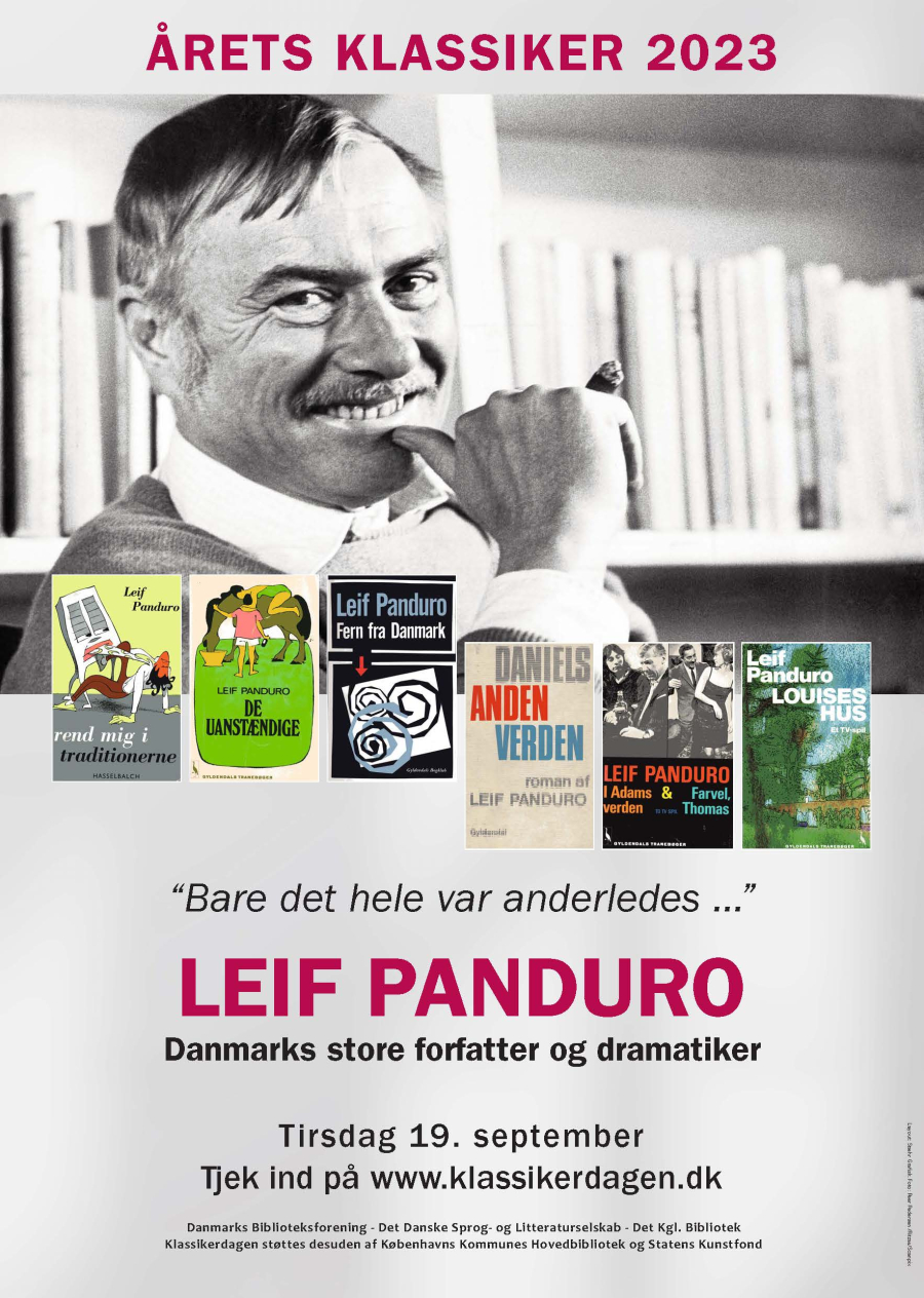 Årets plakat fra Klassikerdagen.dk - Leif Panduro er årets klassiker - Klassikerdagen fejres den 19. september 2023.